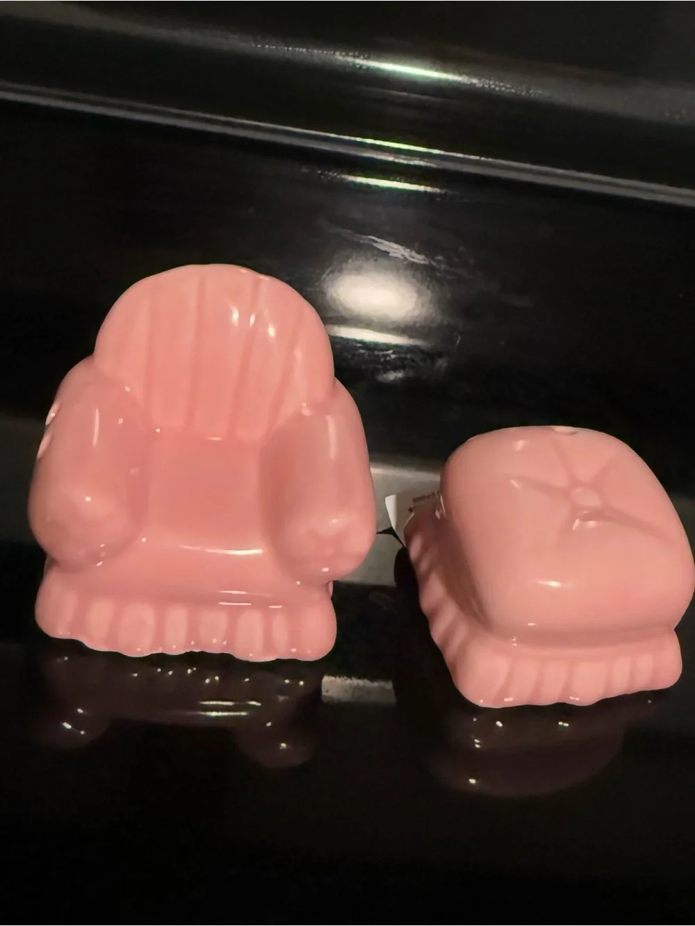 NWT chair and ottoman salt and pepper shakers